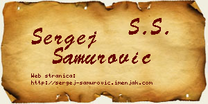 Sergej Samurović vizit kartica